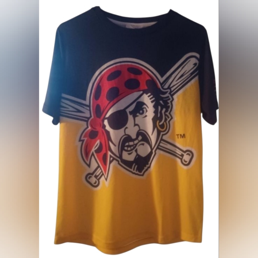 Pittsburgh Pirates Turn Ahead The Clock Authentic T Shirt 1997 Style Logo Size S